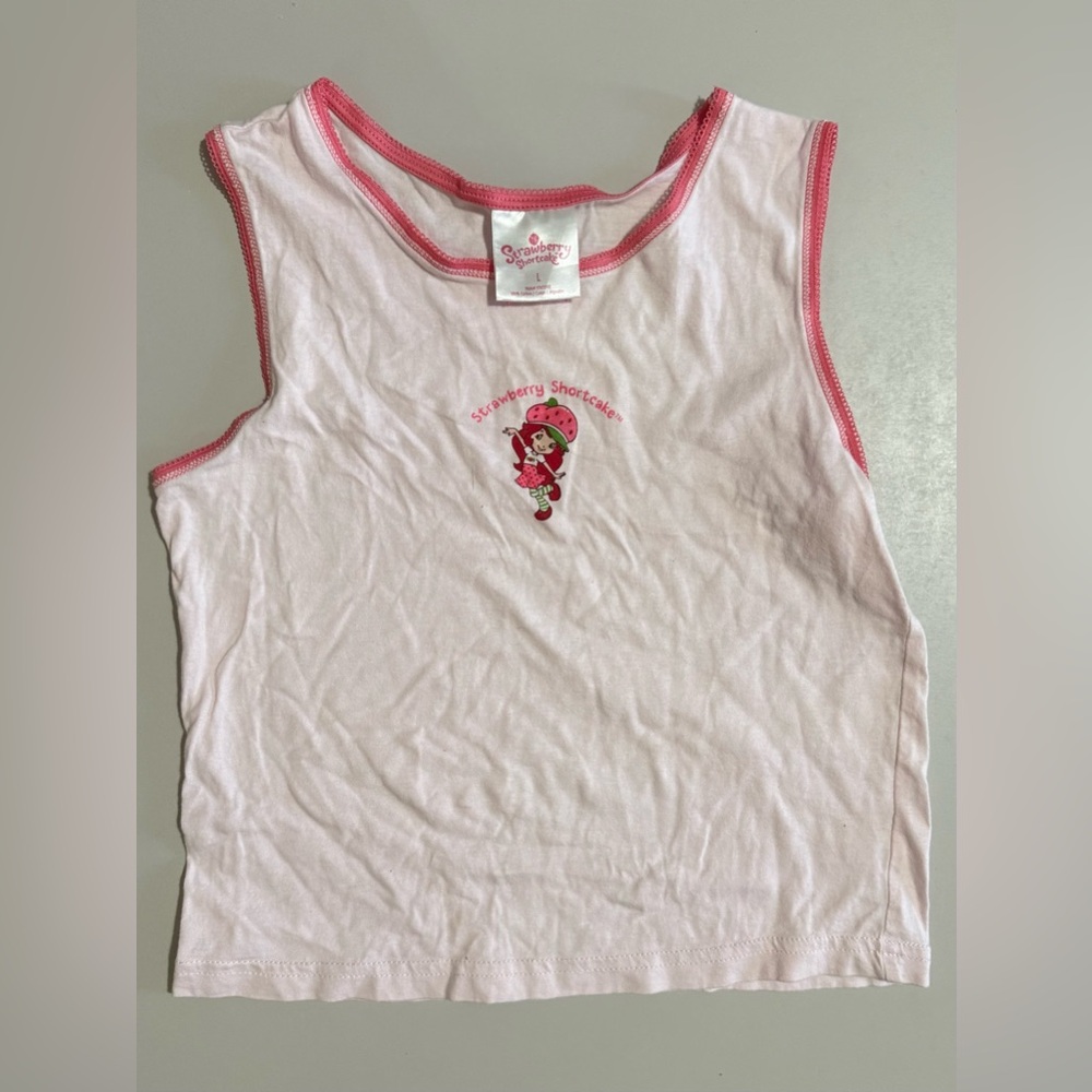 Girl's Strawberry Shortcake Pink Kids Tank Top